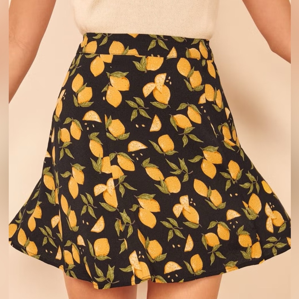 Reformation Margot skirt- lemon drop size 10